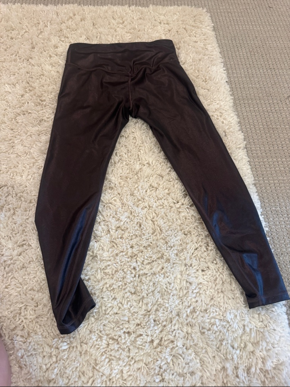 Athleta Dark Brown Shimmer Leggings